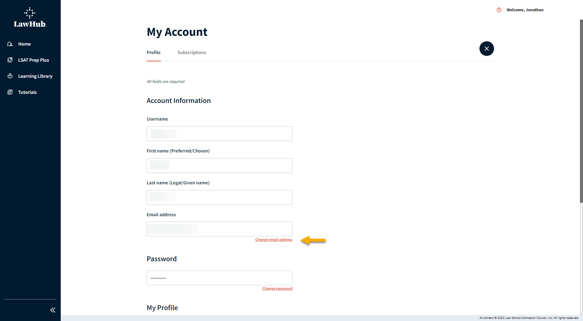 Can I change my email address in LawHub? – Law School Admission 